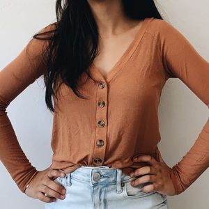 [NWT] American Eagle Long Sleeve Soft Ribbed Top